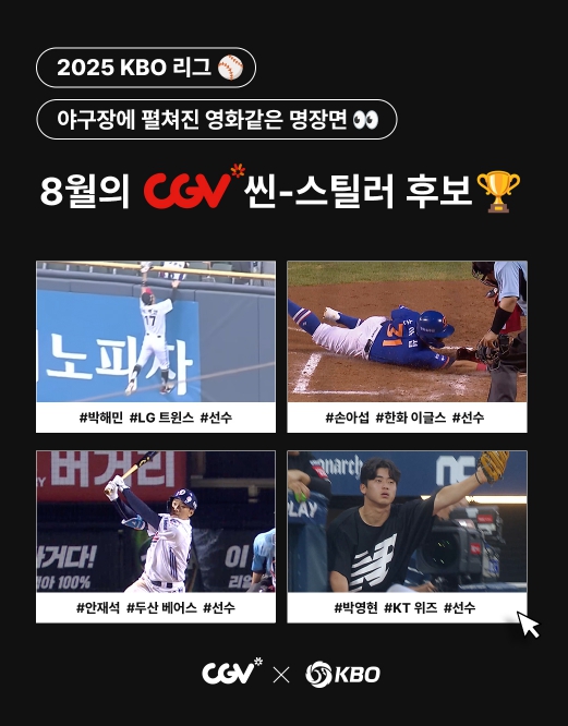 ‘월간 CGV 씬-스틸러상’ 8월 수상자 후보 발표