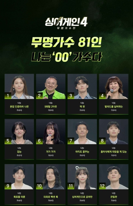 '싱어게인4-무명가수전' 본선 진출 81인 최초 공개!