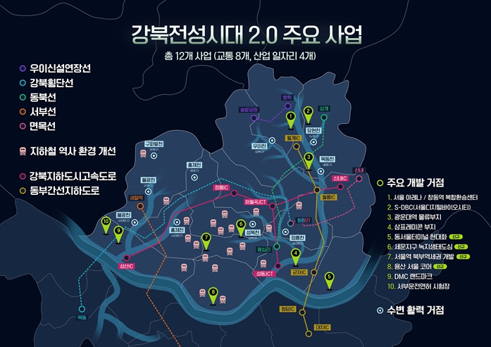 서울시, 16조원 집중 투자 '서울 경제지도 바꾼다'… '다시, 강북 전성시대 2.0' 드라이브