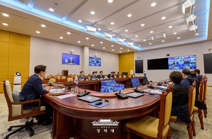 이재명 대통령, 호르무즈 해협 자유항행에 관한 화상 정상회의 참석
