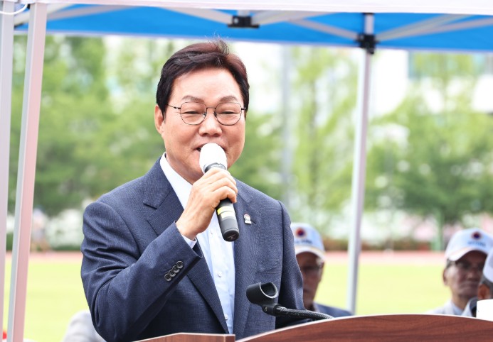 경남도 박완수 지사, '어르신 건강·여가 지원 지속 확대' 제14회 경상남도지사배 그라운드골프대회 격려