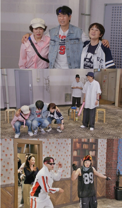 [SBS 런닝맨] 유재석 "동기는 하나다!" 군기반장 변신! '동기' 송은이X조혜련 출격