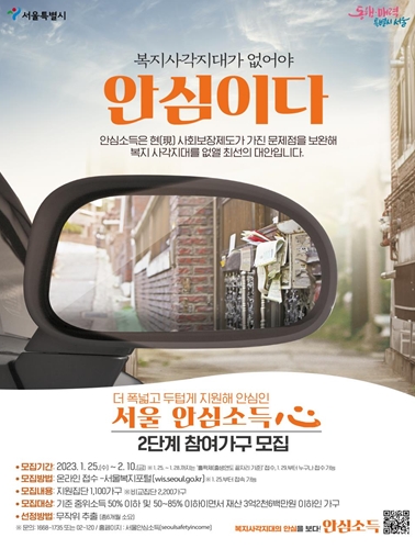 서울시, 전화로 안심소득 시범사업 참여접수 가능