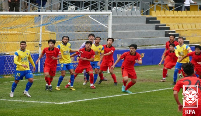 U-20 대표팀, 스페인 전지훈련 네번째 연습경기 2-1 승