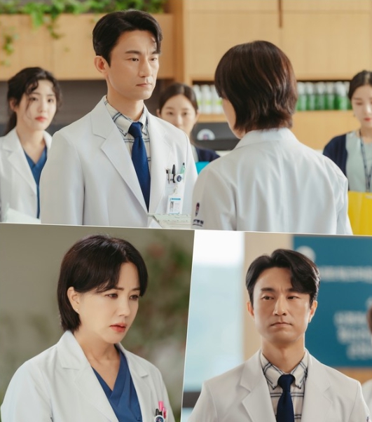 '닥터 차정숙' 남편 김병철 기습 질문에 고개 숙인 엄정화 ‘아슬아슬’
