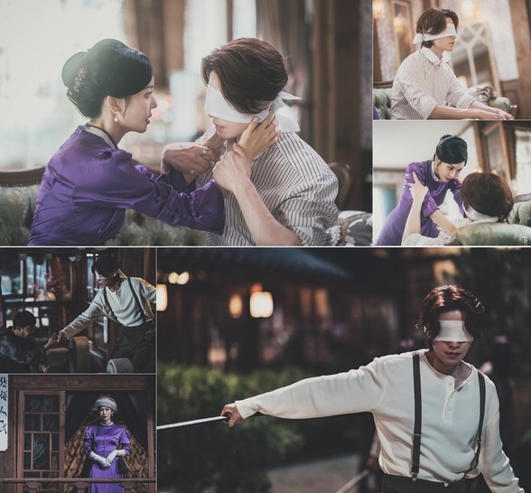 '구미호뎐1938' 이동욱, 김소연과 밀착 스킨십! 아슬아슬 텐션 포착!