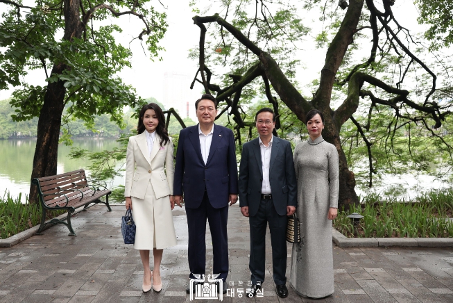 尹대통령 부부, 트엉 국가주석 부부와 친교 조찬