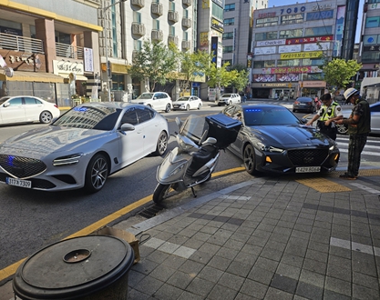 대전경찰청, 무등록 등 불법 이륜차 일제 합동단속