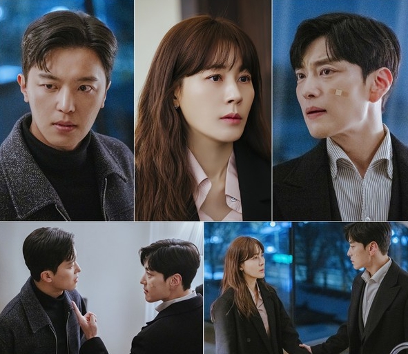 '멱살 한번 잡힙시다' 김하늘X연우진X장승조, 갈등 최고조...파국으로 치닫는 삼각관계! '일촉즉발'