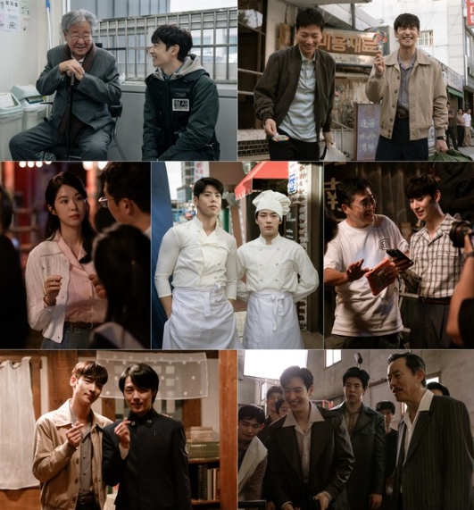'수사반장 1958' 이제훈X이동휘X최우성X윤현수X서은수X최덕문 (feat. 최불암), 웃음 가득 현장 비하인드 공개! 훈훈한 촬영장 뒷모습 ‘눈길’