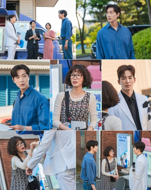 '미녀와 순정남' 임수향-지현우-고윤, 드라마 촬영장 內 아찔한 삼자대면!