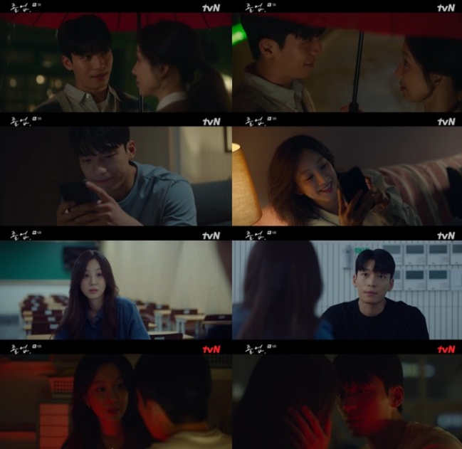 '졸업' 정려원X위하준, 화제의 ‘난로 키스’! 어른 멜로 급물살! '설렘 최고조'