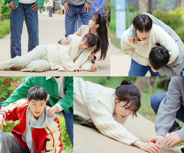 '조립식 가족' 황인엽 X 배현성, 정채연 실신에 이성 잃었다! 공원 한복판에서 기절한 정채연에 두 오빠 출동!