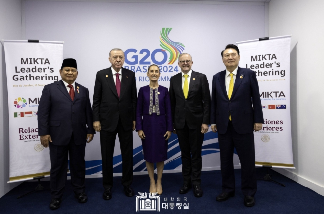尹 대통령, G20 정상회의 계기 믹타(MIKTA) 정상 회동 참석