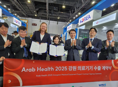 김진태 강원지사, 두바이에서 강원의료기기 전격 세일즈 행보